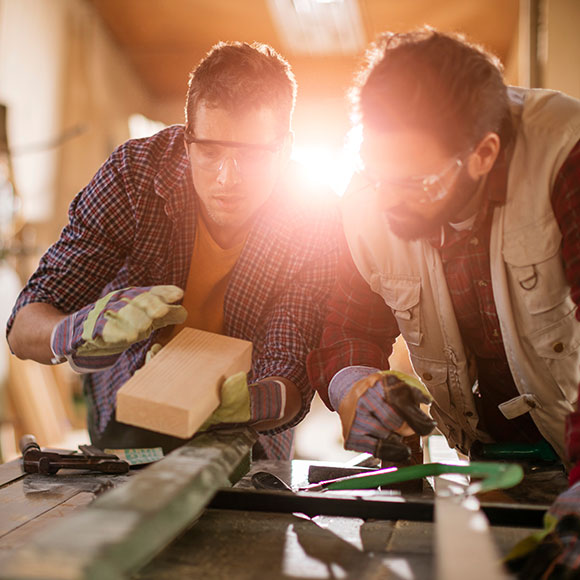 Two carpenters at work