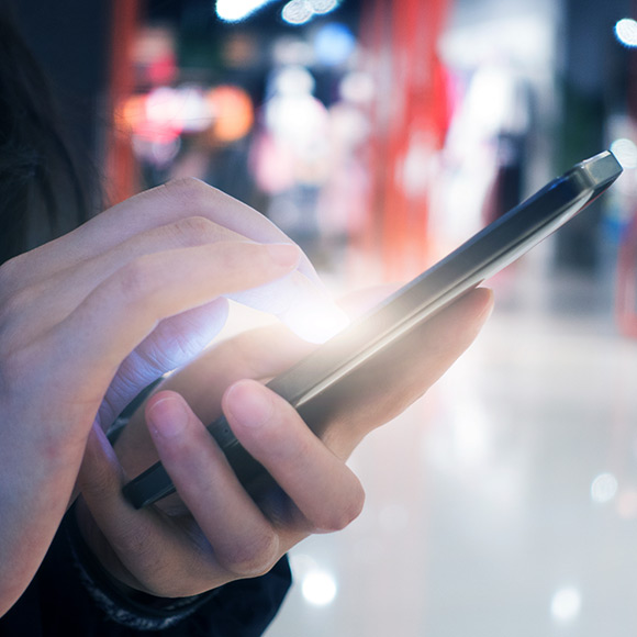 woman using phone